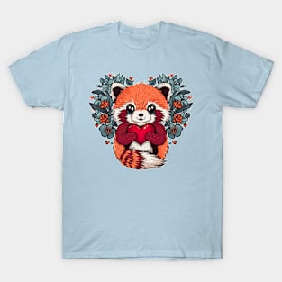 Cute Red Panda for Valentines Day T-Shirt